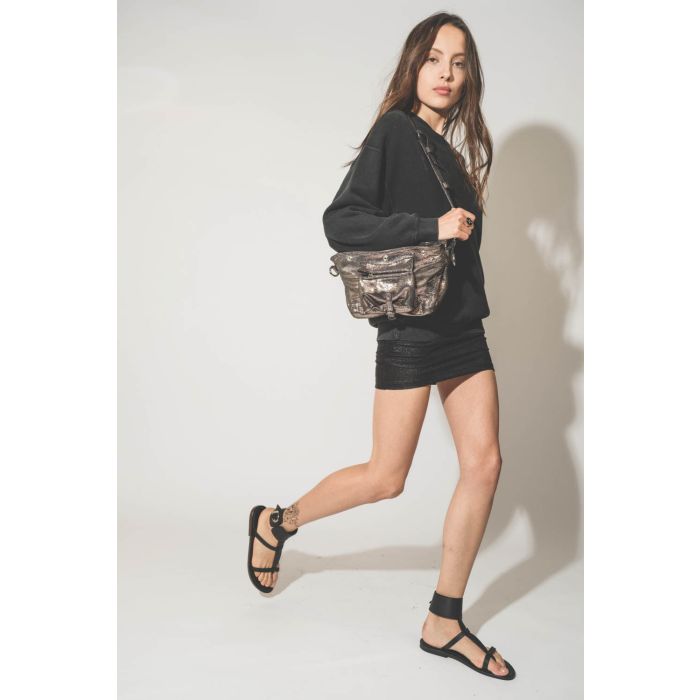Sac Billy Banane Lamé Champagne Jérome Dreyfuss 