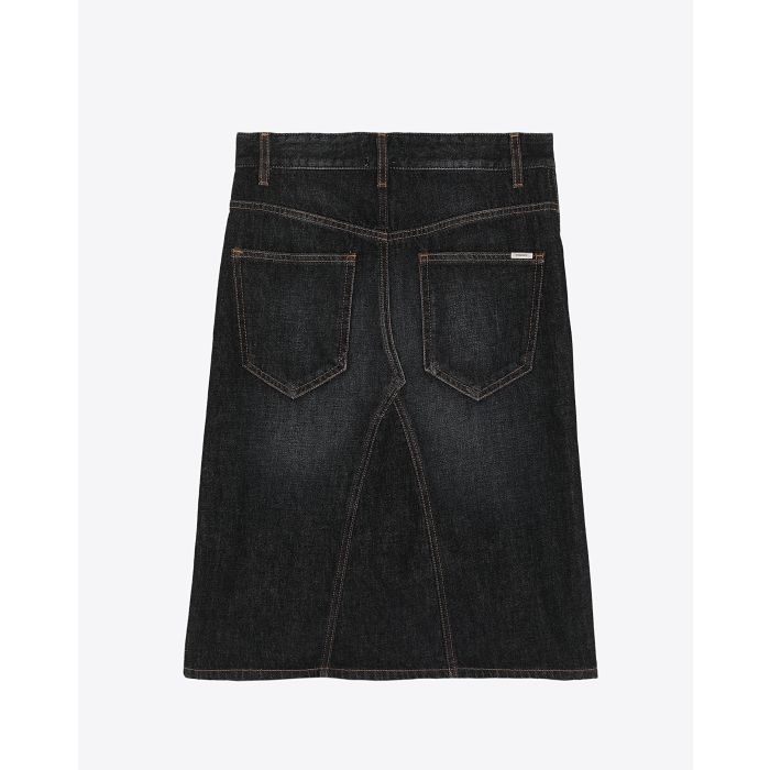 Jupe Fiali Isabel Marant Etoile en denim noir