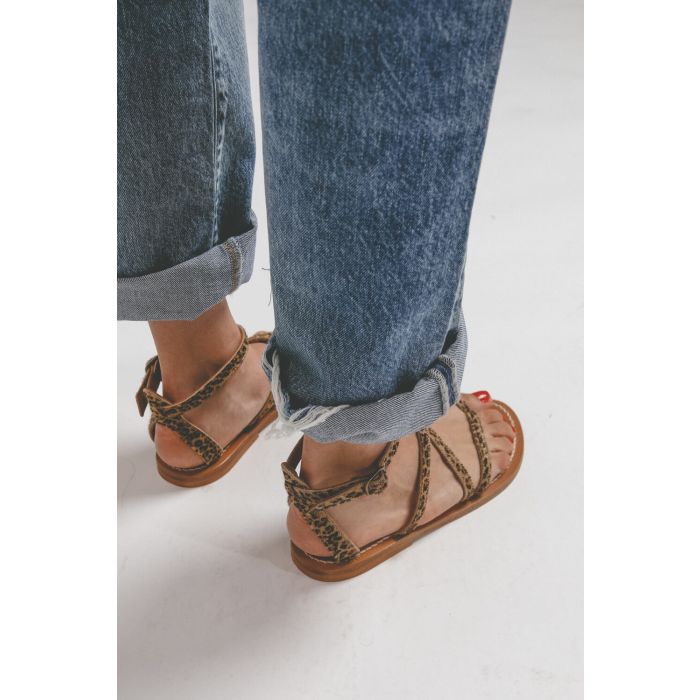 Sandales en cuir imprimé léopard Epicure K.Jacques St Tropez