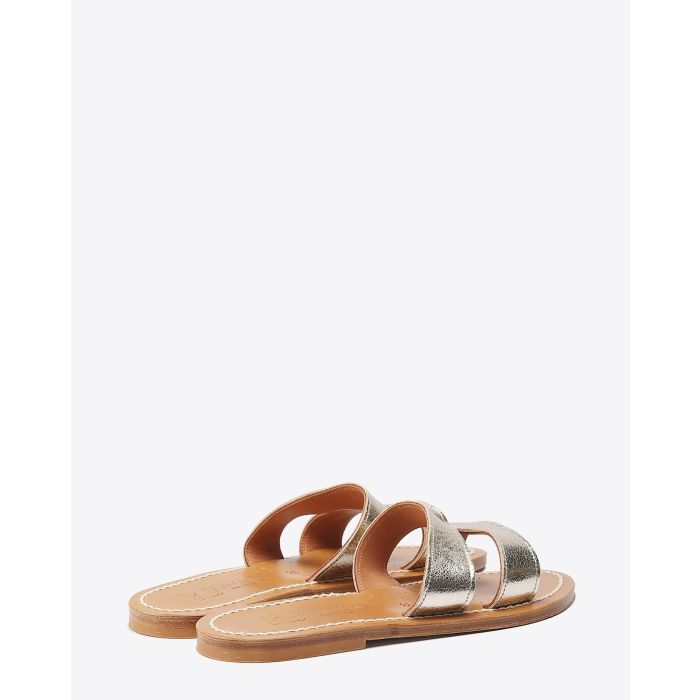 Sandales en cuir dorées Ménandre K.Jacques St Tropez  