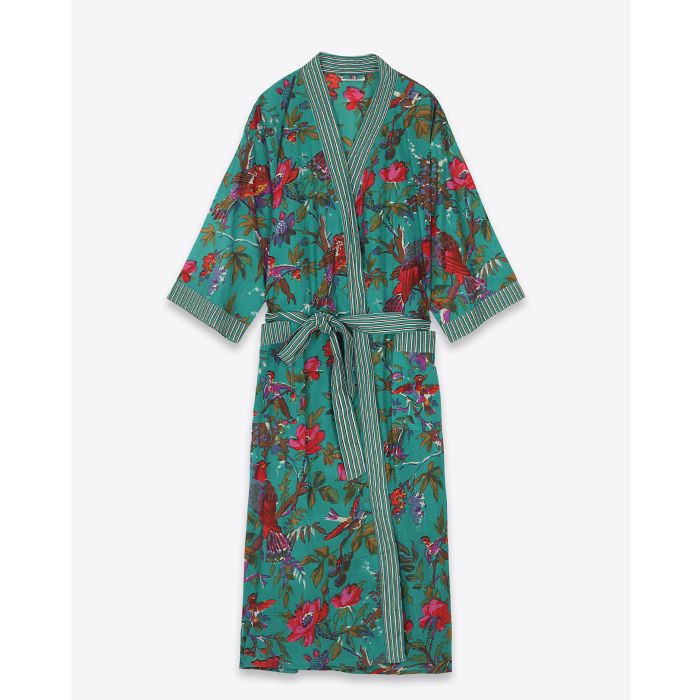 Kimono Sharing  Vert d'eau brun 