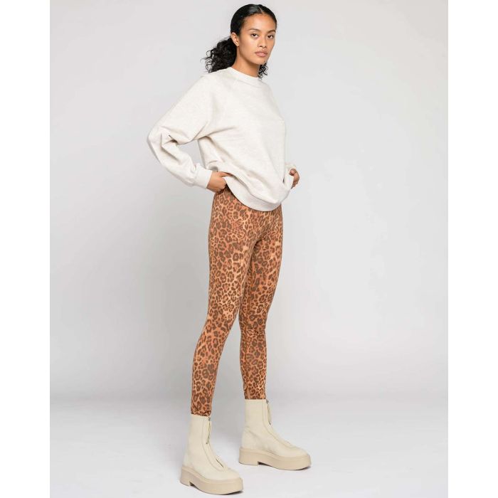 Ragdoll LA Leggings With Slit - Bronze Leopard