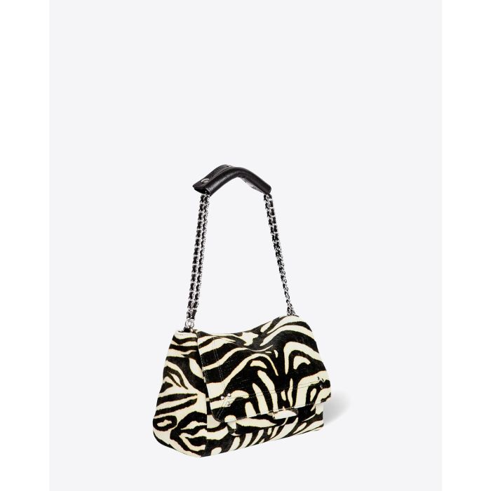 Jérôme Dreyfuss Sac Lulu M – Velours Zèbre