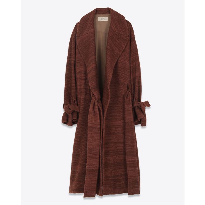 Maison Flaneur Manteau Double Boutonnage Marron