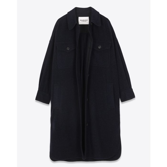 Manteau Fontia Midnight Isabel Marant Etoile. Ouvert.