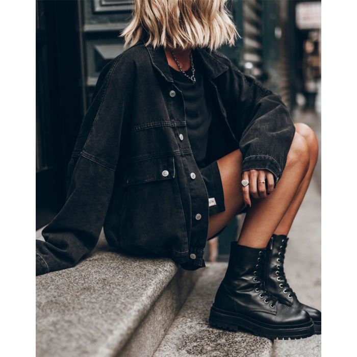 Mikuta Veste en Jean – Noir