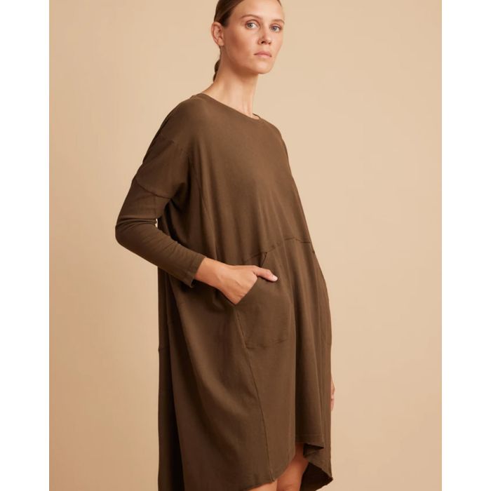 Raquel Allegra Oversized Dress Forest