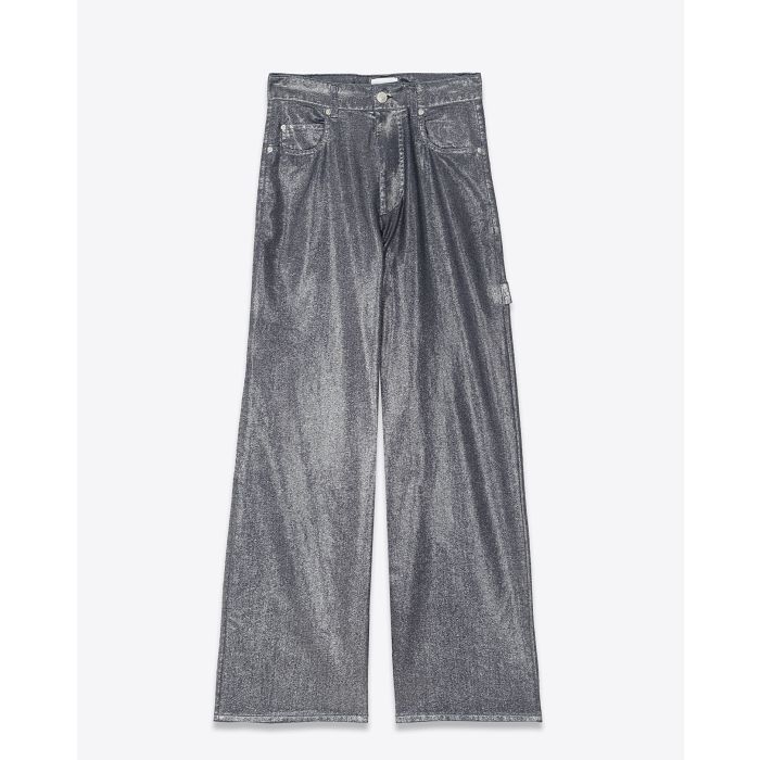 Pantalon Cover Isabel Marant Etoile argenté. Vue face. 