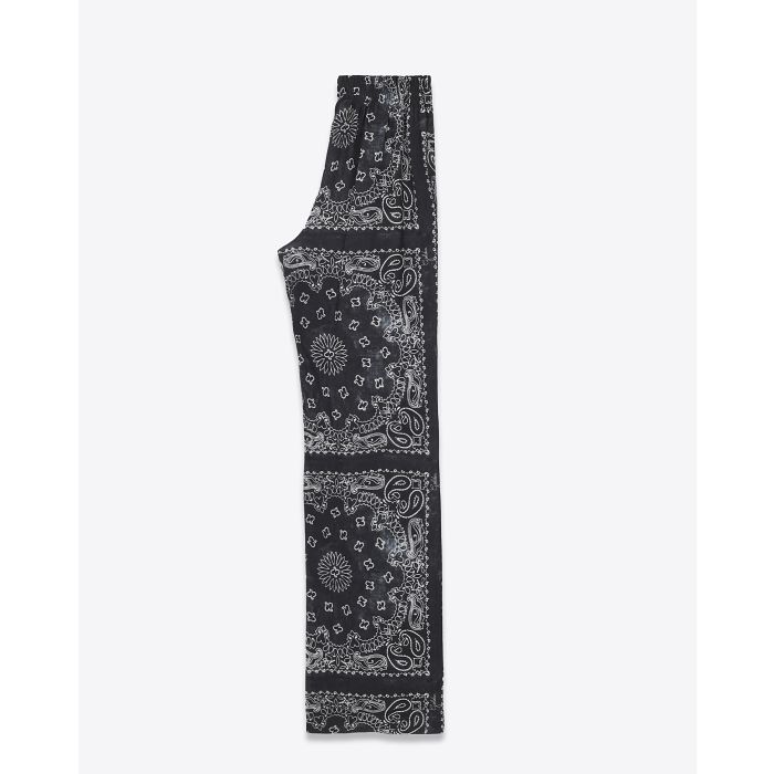 Pantalon Imprimé Paisley Anthracite Golden Goose