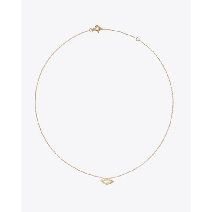 Collier Noor N°1 Pascale Monvoisin en or jaune et diamant, vu de face. Détail de la chaîne avec son fermoir ajustable.