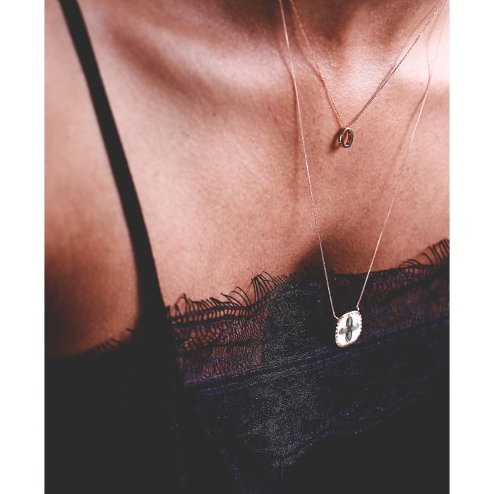 Pascale Monvoisin Bowie Collier Blanc Turquoise 