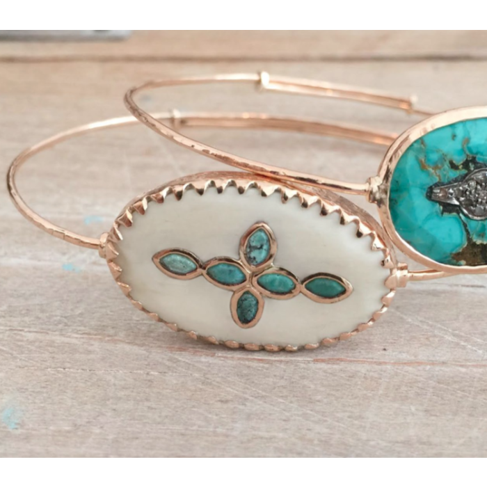Pascale Monvoisin Garance N°2 Bracelet_Os & Turquoise