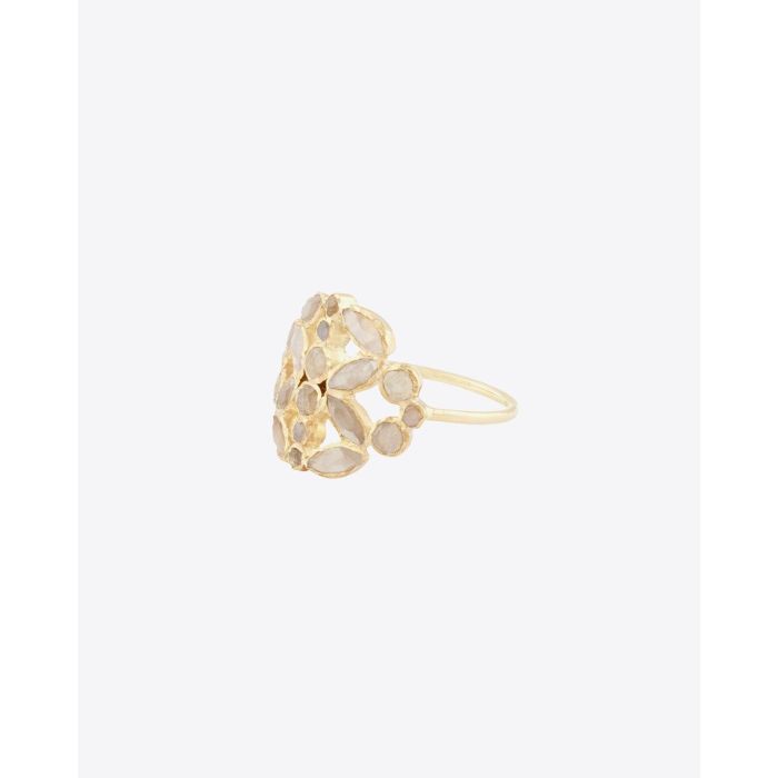 Pascale Monvoisin Nour n°3 Bague Pierre de Lune & Or Jaune   