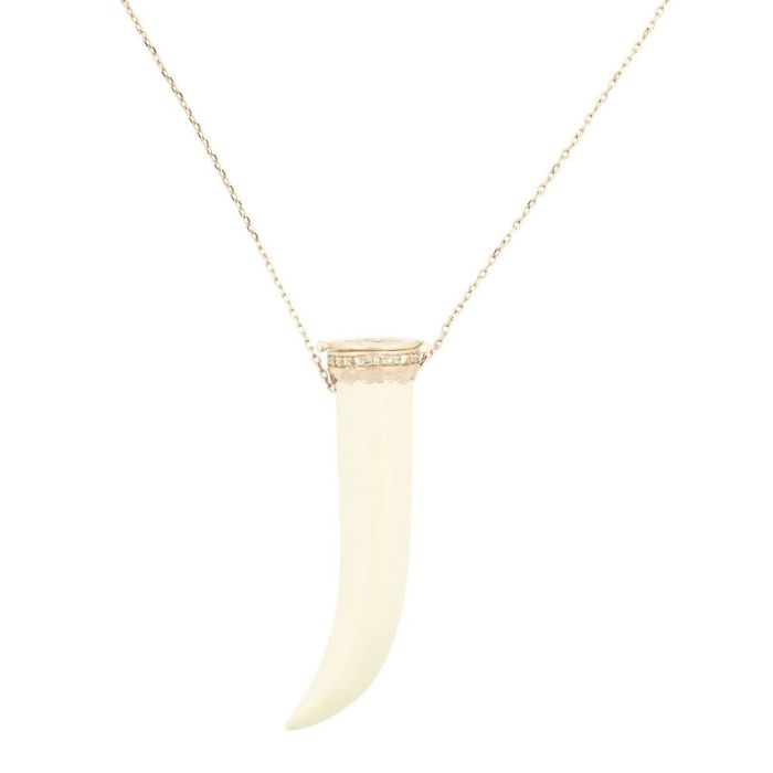 Pascale Monvoisin Sagan Collier Os & Diamants - Or Rose 9k 