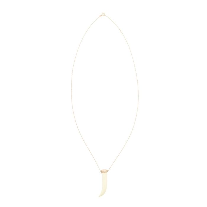 Pascale Monvoisin Sagan Collier Os & Diamants - Or Rose 9k 