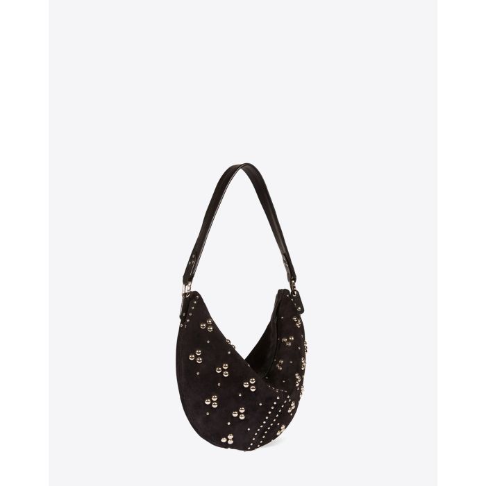 Jérôme Dreyfuss Sac Paul Lune – Split Suede Taos Silver