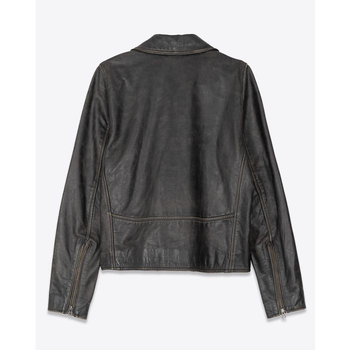 Veste Perfecto The Great en cuir noir. Vue dos. 