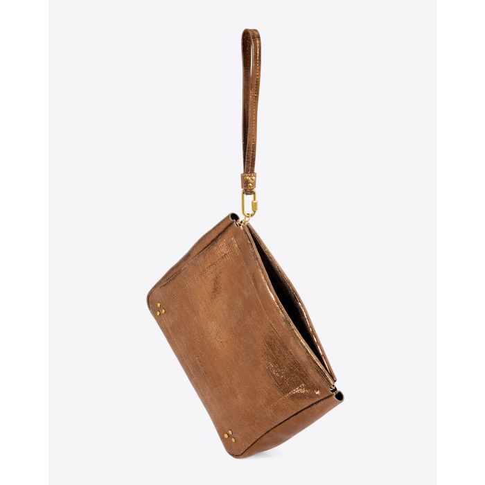 Jérôme Dreyfuss Accessoires Collection Clic Clac L Soft Goatskin - Lamé Bronze