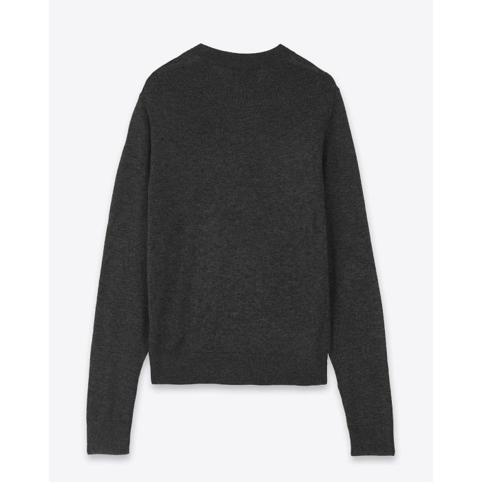 Pull Cosima Isabel Marant en viscose et laine resserré à la taille par un bijou. Vue de dos.