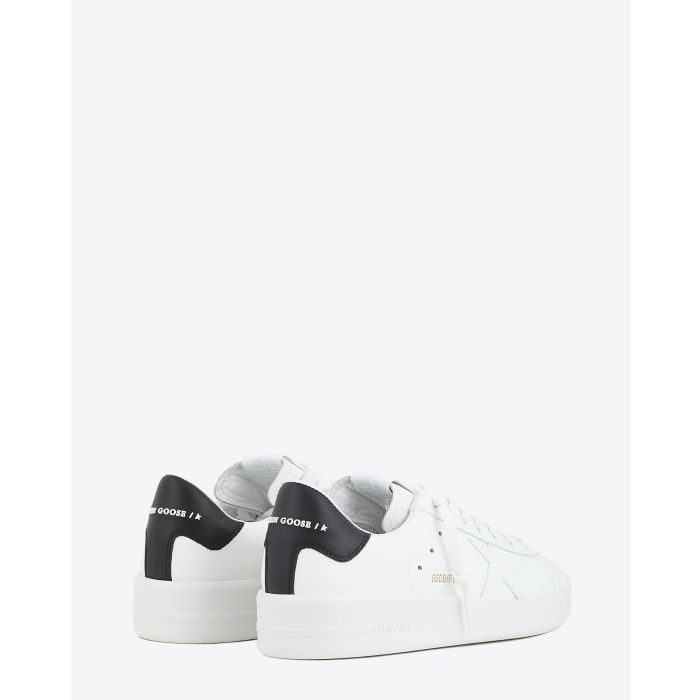 Sneakers en cuir blanc arrière noir Pure Star Golden Goose Homme. Arrière. 