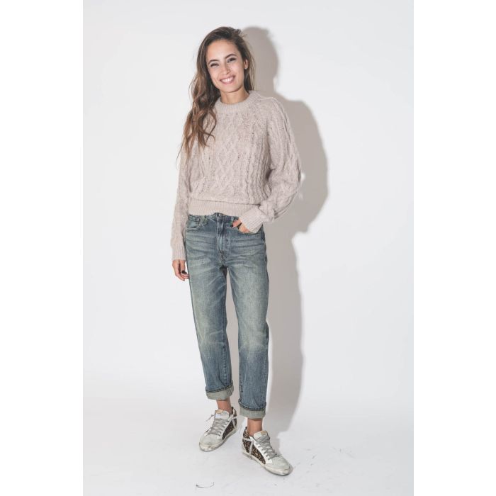 Jean Boyfriend Bleu Clinton Blue R13. Porté de face.