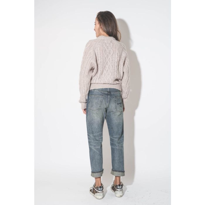 Jean Boyfriend Bleu Clinton Blue R13. Porté de dos.