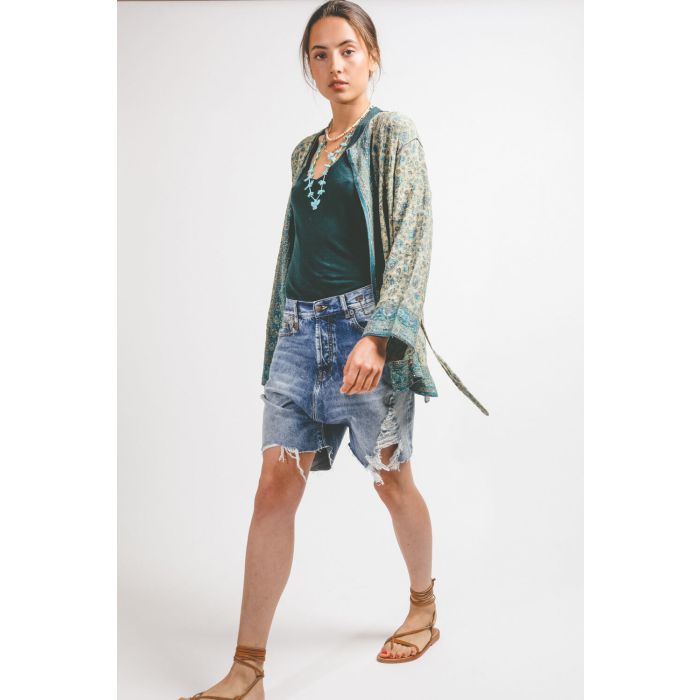 R13 Marky Drop Short - Bain Blue