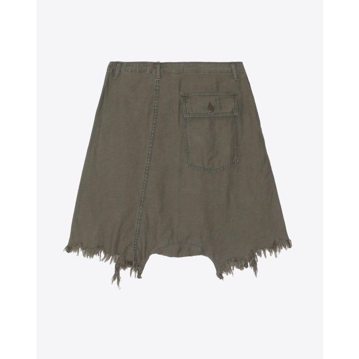 R13 Denim Collection Twisted Utility Short - Fatigue Olive   