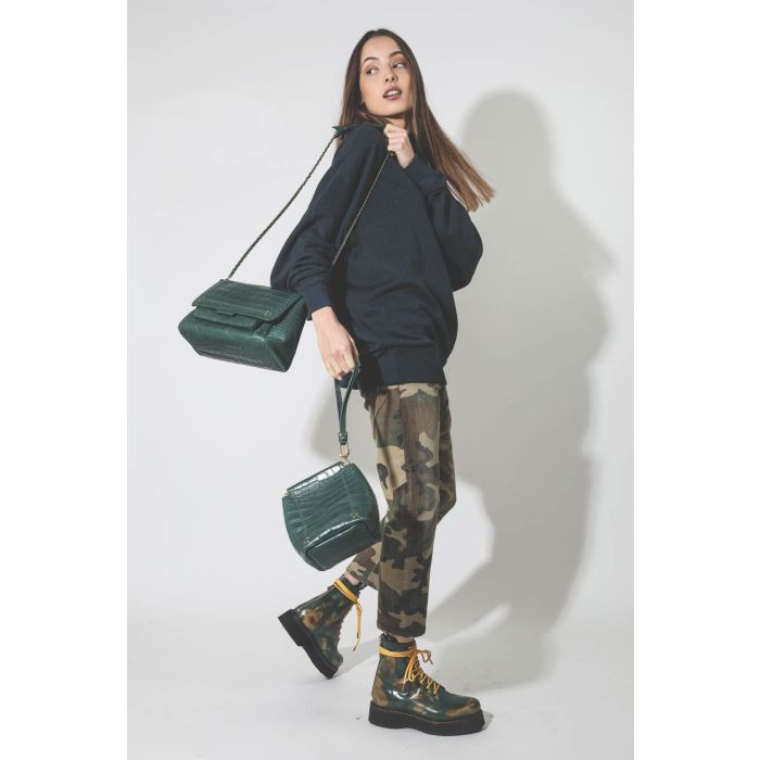 R13 Denim  Single Stack Boot