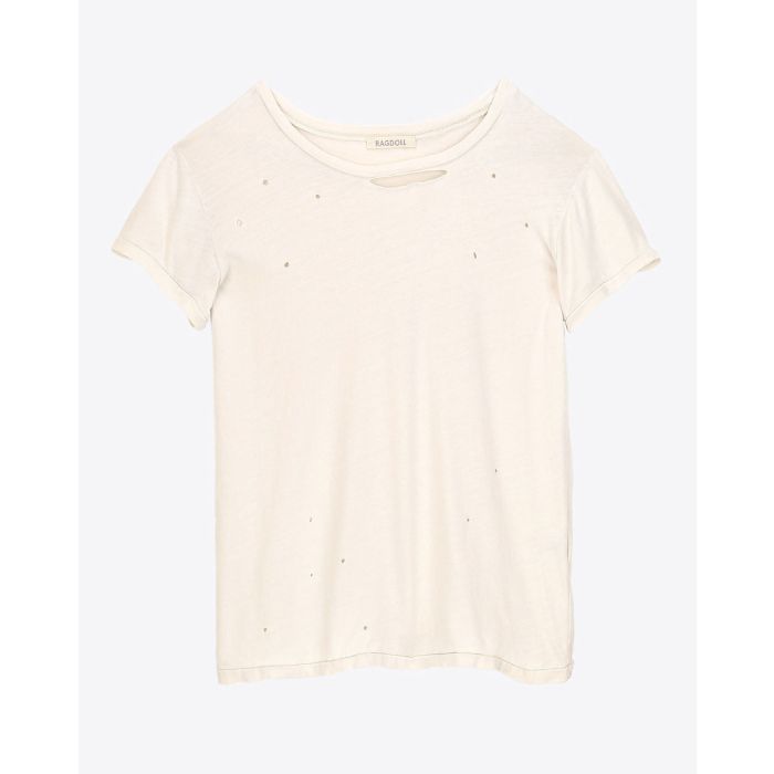 Ragdoll LA Distressed Vintage Tee - Bone White 