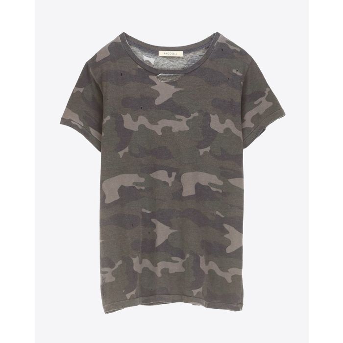 Ragdoll LA Distressed Vintage Tee - Camo 