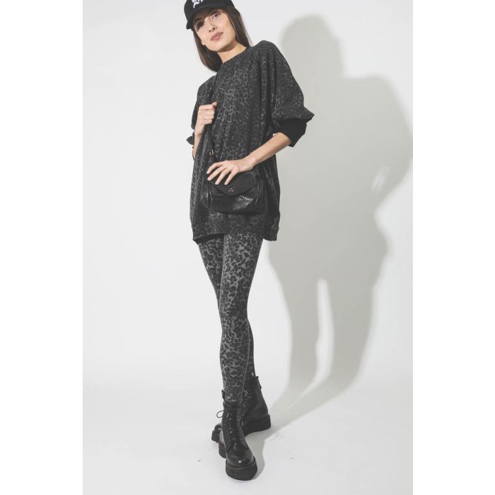 Ragdoll LA Leggings Anthracite Leopard