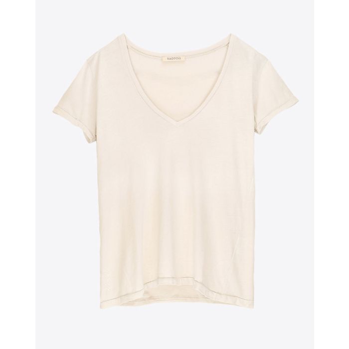 Ragdoll LA Vintage V-Neck Tee - Bone White 