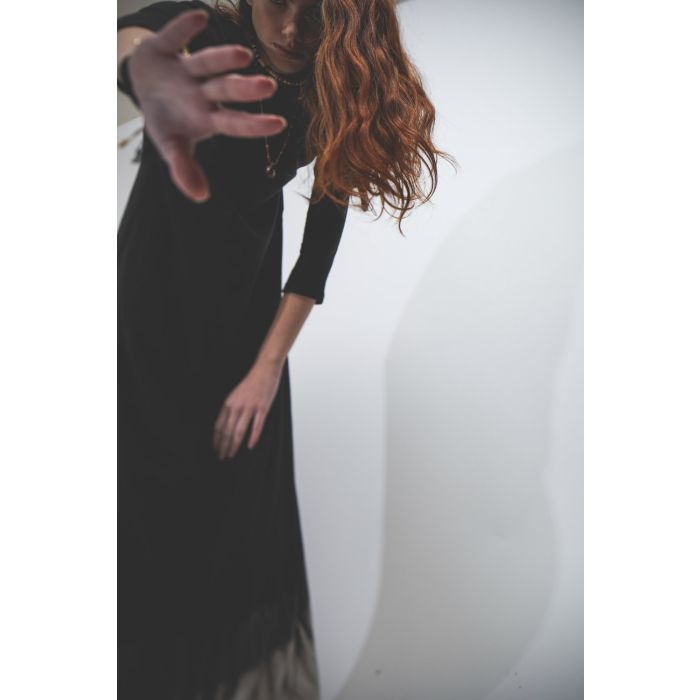 Raquel Allegra Drama Maxi Dress - Black Horizon TD  