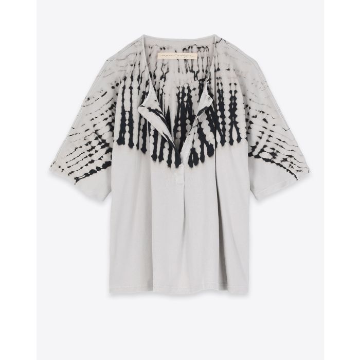 Raquel Allegra Henley Tee TD - Black White TD  