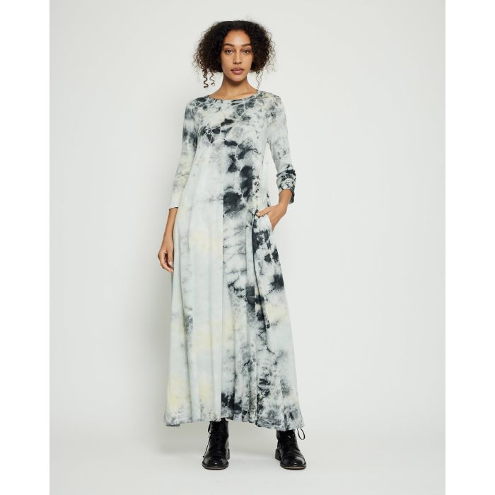 Raquel Allegra Pré-Collection Drama Maxi Dress - Black Lemon TD  