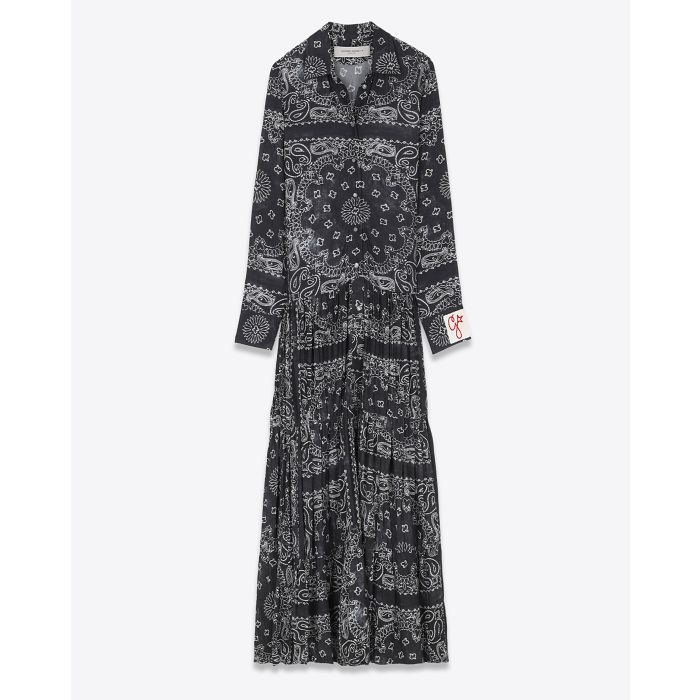 Robe Imprimée Paisley Golden Goose Anthracite 60 318. Sans la ceinture.
