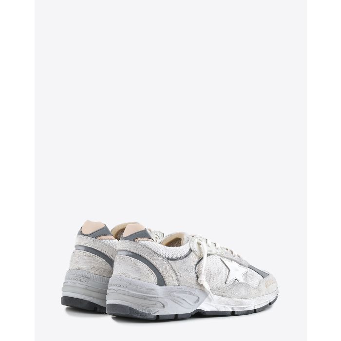 Sneakers Running Dad blanches et grises argentées 80185 Golden Goose Homme. Arrière.