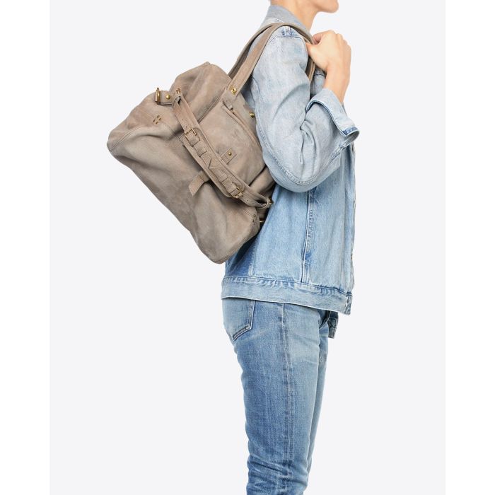 Jérôme Dreyfuss Sac Billy M Taurillon Croco Stone 