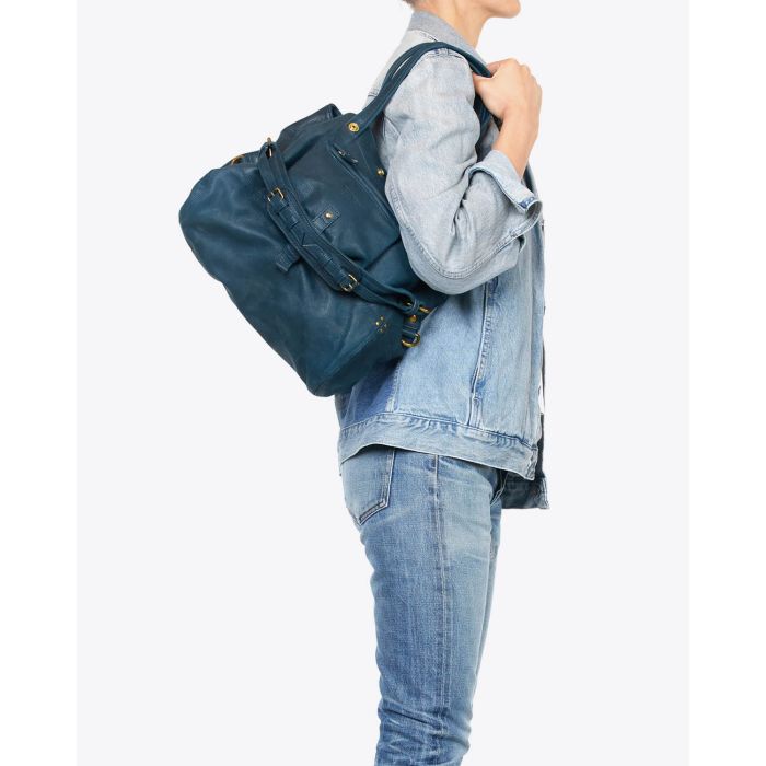 Jérôme Dreyfuss Sac Billy M Chèvre Noircie Night Blue