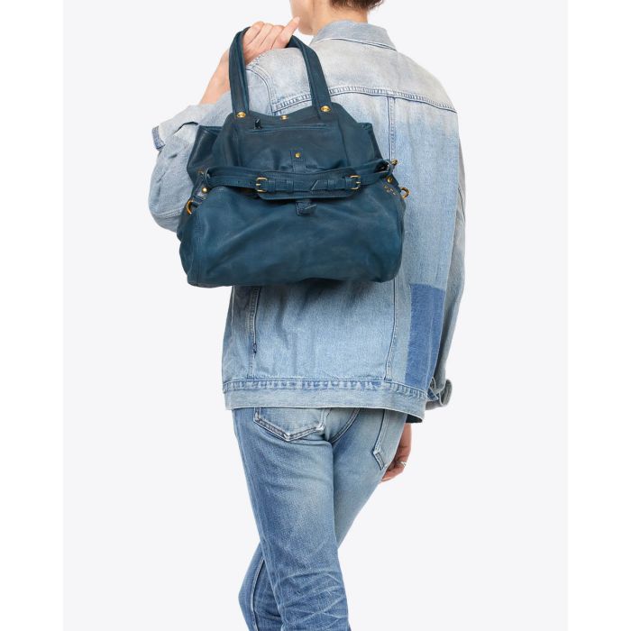 Jérôme Dreyfuss Sac Billy M Chèvre Noircie Night Blue