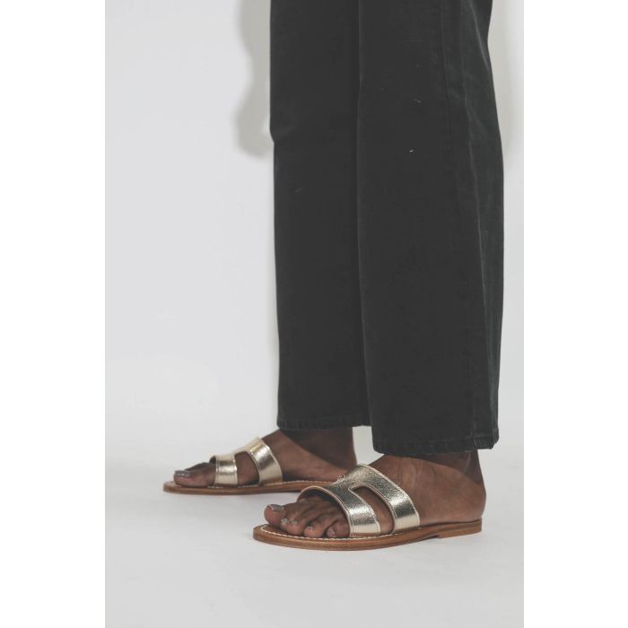 Sandales cuir Menandre Metyl champan K.Jacques St-Tropez. 