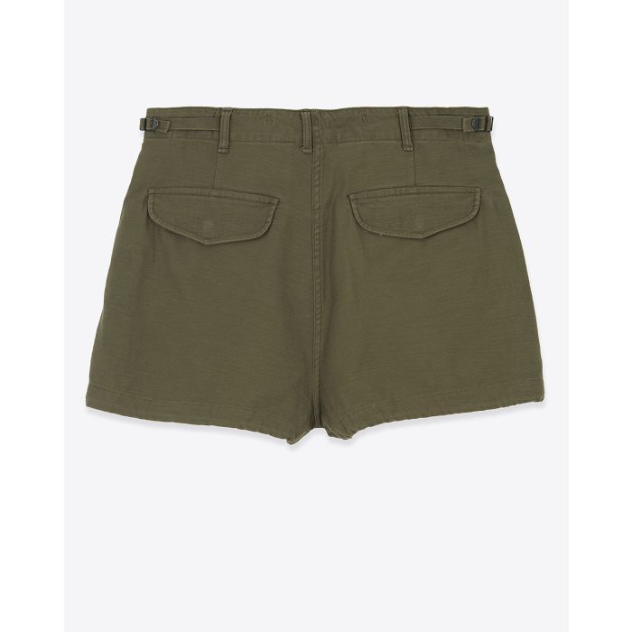 Short Cargo R13 en coton kaki. Vue dos. 