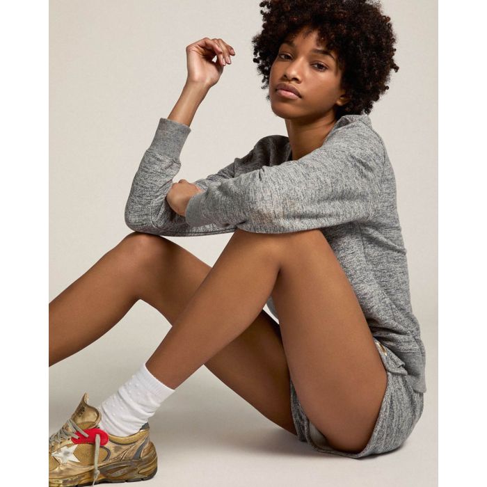Golden Goose Shorts Diana - Grey Melange / Gold
