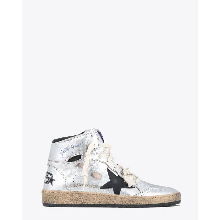 Sneakers Golden Goose Woman Permanent Sky Star - Silver Black 60246. Profil.
