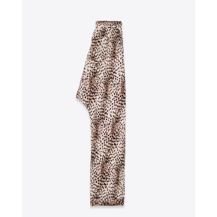 Pantalon Slouchy PJ R13 Denim imprimé guépard.  
