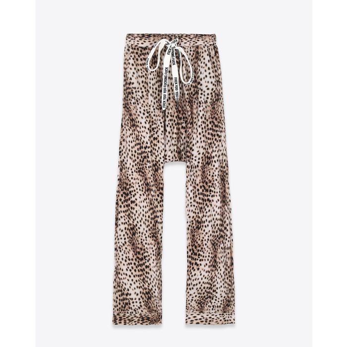 Pantalon Slouchy PJ R13 Denim imprimé guépard.  
