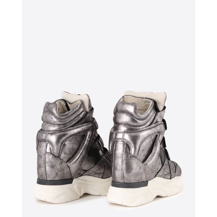 Sneakers à plateforme Balskee Isabel Marant argentées.