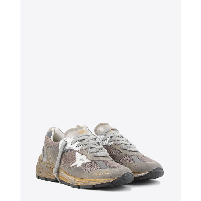 Sneakers Running Dad taupe étoile blanche 81751 Golden Goose Homme. Face.