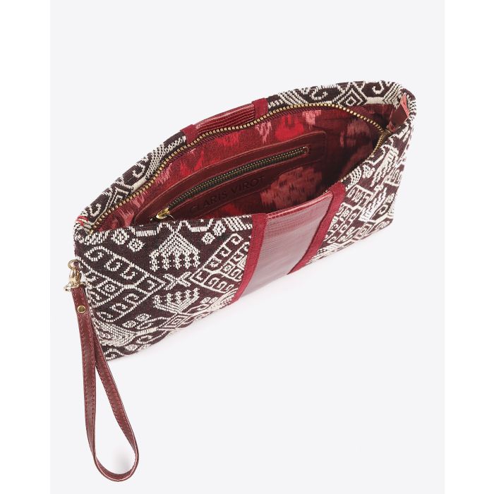 Claris Virot Pochette Lou Lezard Timor - Bordeaux  